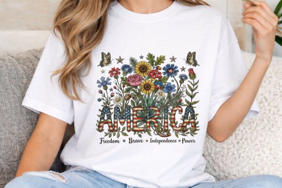 Download America PNG | Patriotic Floral Design - Flora Collection