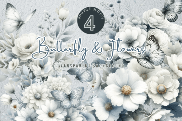 Download White Flora Watercolor Flowers - Flora Collection
