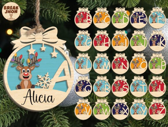 Download Reindeer Alphabet Ornament Svg - Alphabet Collection