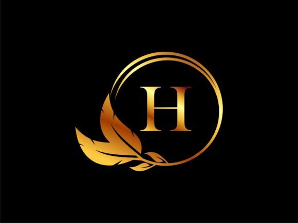 Download Golden Floral with Initial H Logo Design - Flora Collection