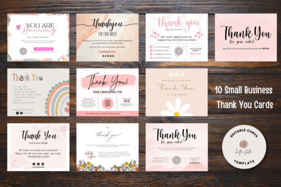 Download 10 Small Business Thank You Cards Bundle - Car Collection