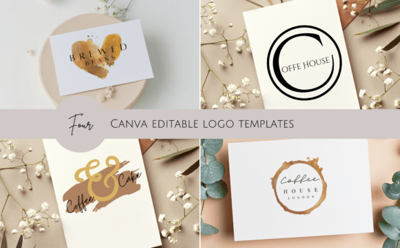 Download 4 Canva Editable Logo Templates - Logo template Collection