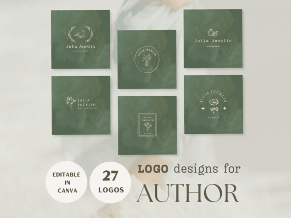 Download Logo Design Canva Template for Authors - Canva Collection