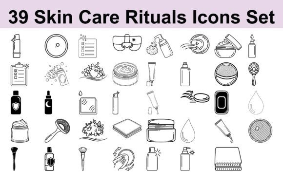 Download 39 Skin Care Rituals Icons Set - Car Collection