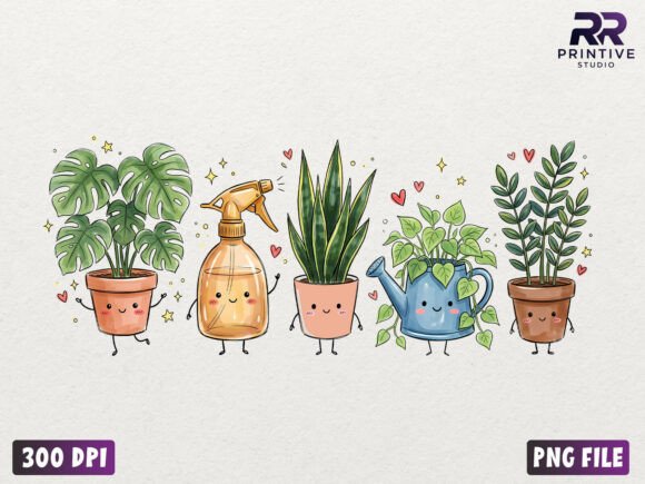 Download Preppy Plant Care Doodles PNG - Car Collection