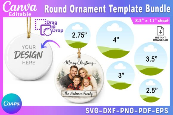 Download Round Ornament Canva Template Bundle - Canva Collection