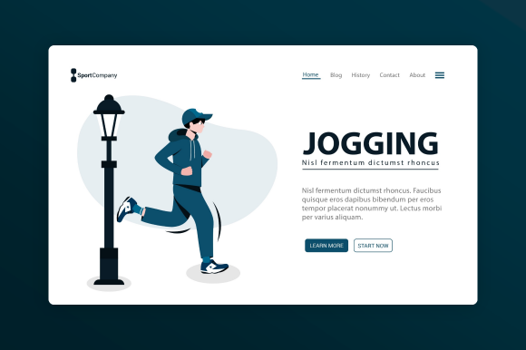 Download Website Illustration - Sport Jogging - Illustration Collection