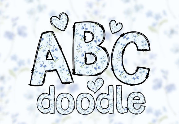 Download Doodle Floral Alphabet PNG Letters Font - Flora Collection