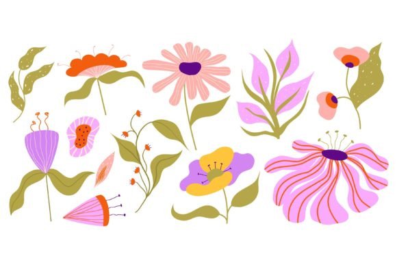 Download Set of Various Aesthetic Flora Isolated - Flora Collection
