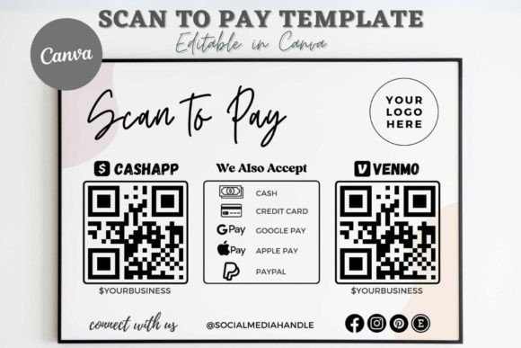 Download Editable Scan to Pay Card Canva Template - Car Collection