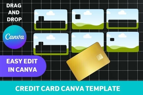 Download Credit Card Skin Canva Template - Car Collection