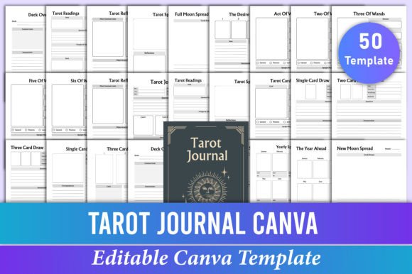 Download Editable Tarot Journal Canva Template - Canva Collection