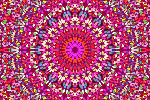 Download Floral Mosaic Mandala Background - Flora Collection