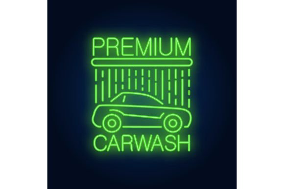 Download Premium Carwash Neon Text and Automobile - Car Collection