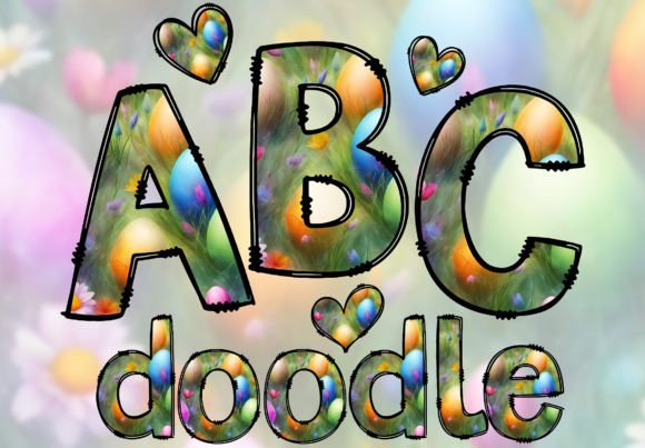 Download Easter Doodle Alphabet PNG Letters Font - Alphabet Collection