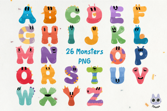 Download Alphabet Monster Letters Font Clipart - Alphabet Collection