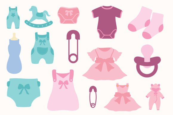 Download Clothes and Skincare for Kids Vector Set - Car Collection