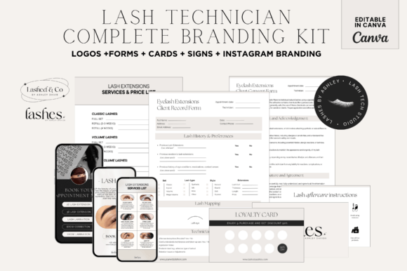 Download Canva Lash Technician Branding Kit - Canva Collection