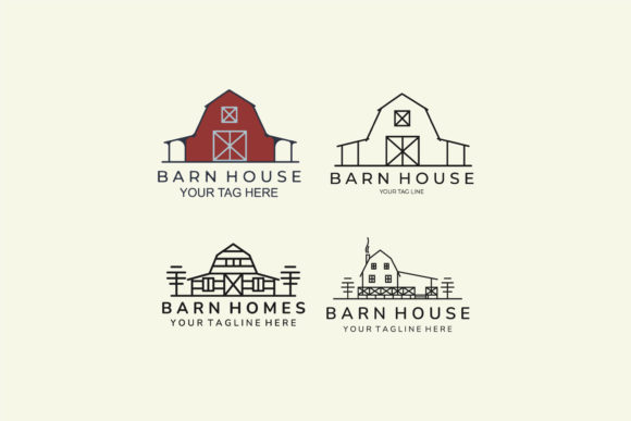Download Barn House Set Bundle Icon Logo Template - Logo template Collection
