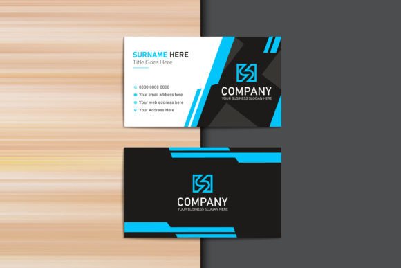Download Blue Geometric Graphic Business Card - Car Collection