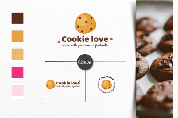 Download Cookie Shop Logo Branding CANVA - Canva Collection