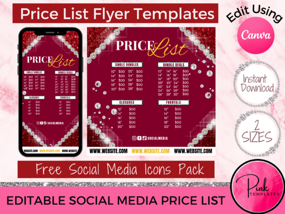 Download Beauty Hair Price List Flyer - Beauty hair Collection