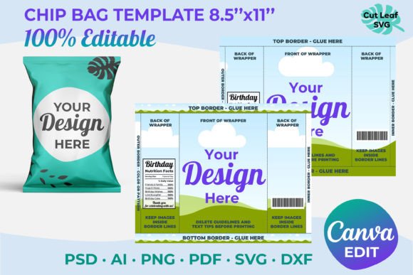 Download Blank Chip Bag Template | Canva Editable - Canva Collection
