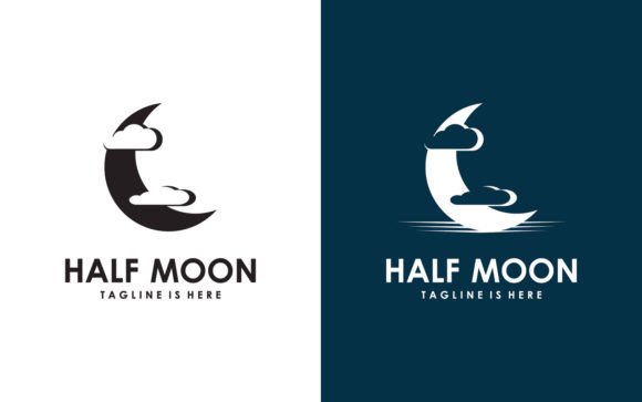 Download Moon Logo Template in Flat Style - Logo template Collection