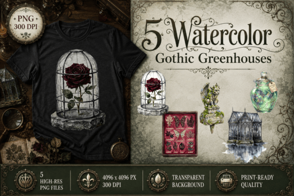 Download Gothic Greenhouse Clipart Dark Flora PNG - Flora Collection