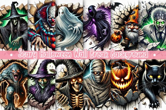 Download Scary Halloween Wall Break Background - Car Collection