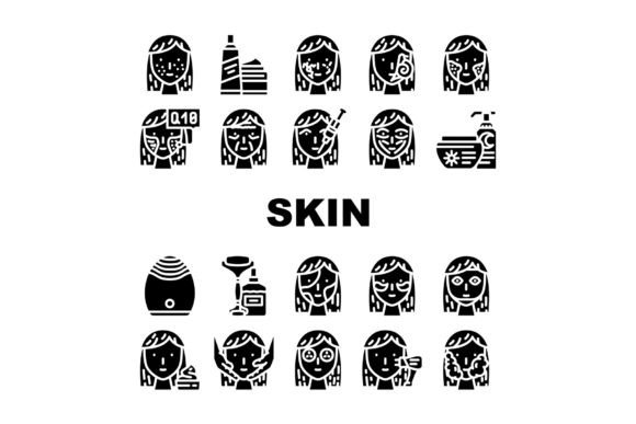 Download Facial Skin Care and Treatment Icons Set - Car Collection