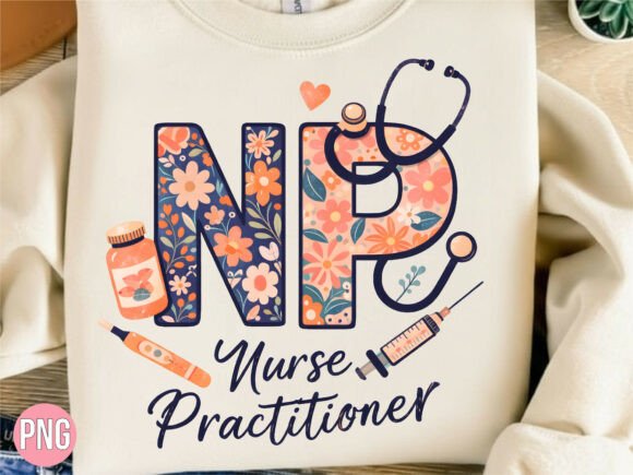 Download NP Nurse Practitioner Floral Design PNG - Premium Resources