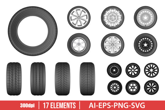 Download Car Tyre Clipart Vector Design - Car Collection