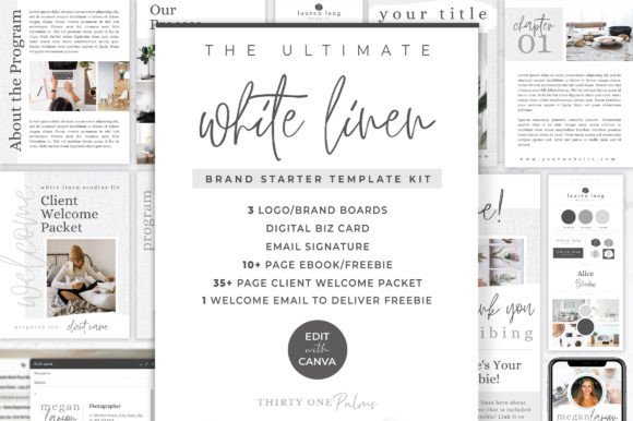 Download Branding Kit Bundle for Canva | Linen - Canva Collection