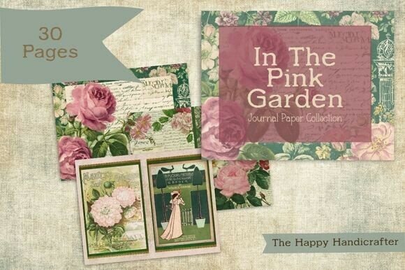 Download Pink Garden Floral Journal Papers - Flora Collection