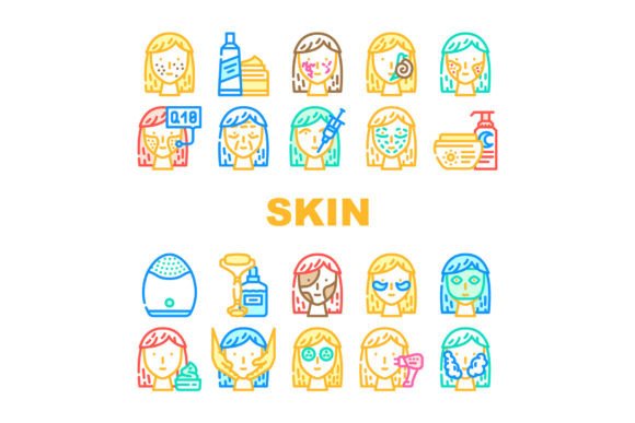 Download Facial Skin Care and Treatment Icons Set - Car Collection