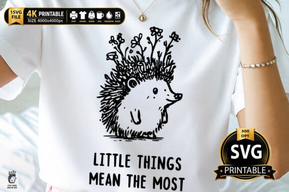 Download Little Things Hedgehog Floral Design - Flora Collection